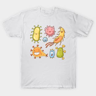 Germs Funny Cartoon T-Shirt